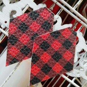 Buffalo plaid earrings